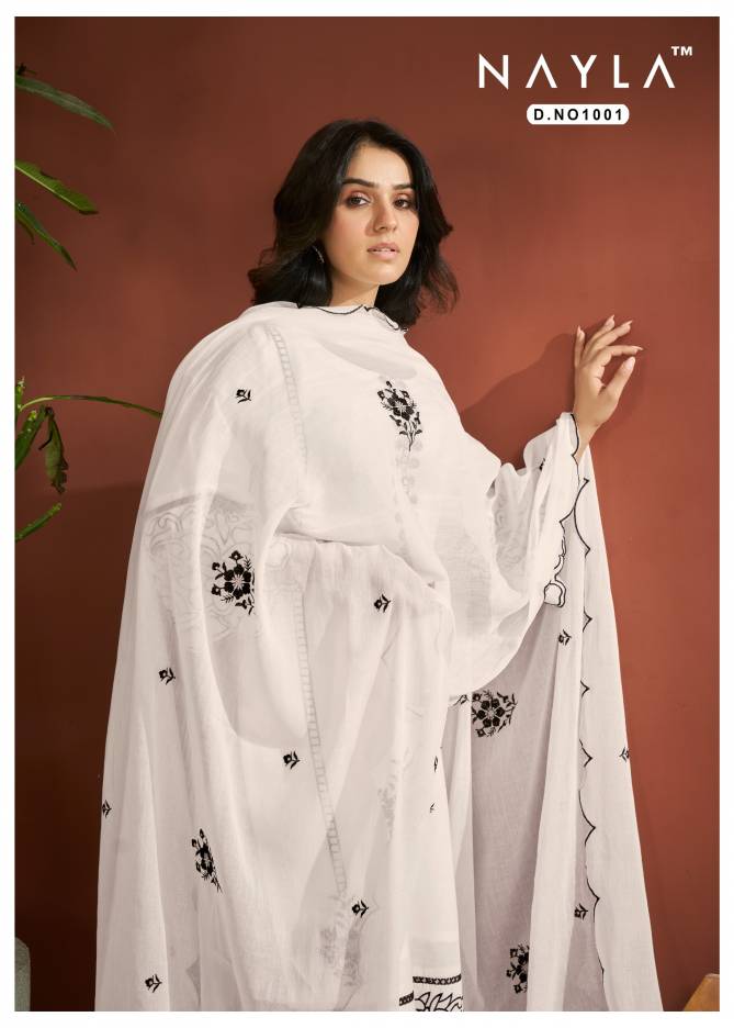 Nayla Libas Cotton Work Designer Kurti With Bottom Dupatta Wholesale Online
